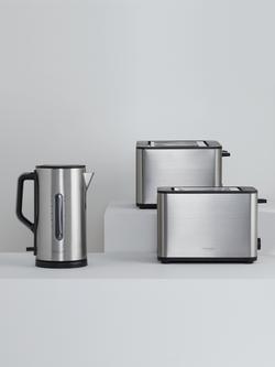 John Lewis Simplicity Electric Kettle - view 2, Stainless Steel