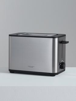 John Lewis Simplicity 2-Slice Toaster - view 2, Stainless Steel