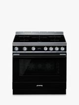 Smeg Portofino CPF9I Freestanding 90cm Multifunction Cooker, Black