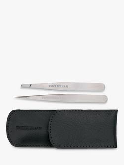 Tweezerman Petite Tweeze Leather Case Set, Black, Black