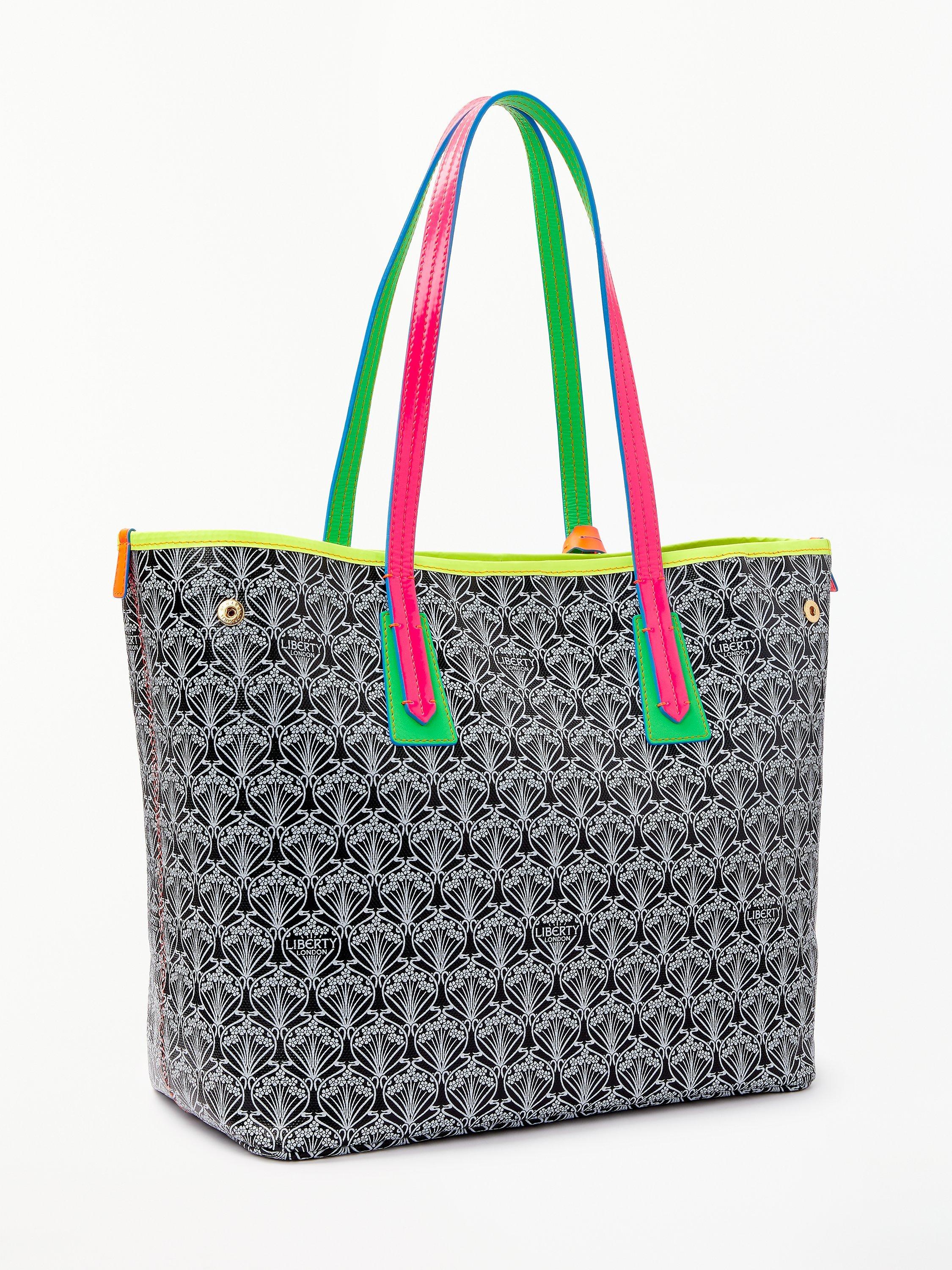 Liberty London Iphis Print Canvas Marlborough Tote Bag, Neon