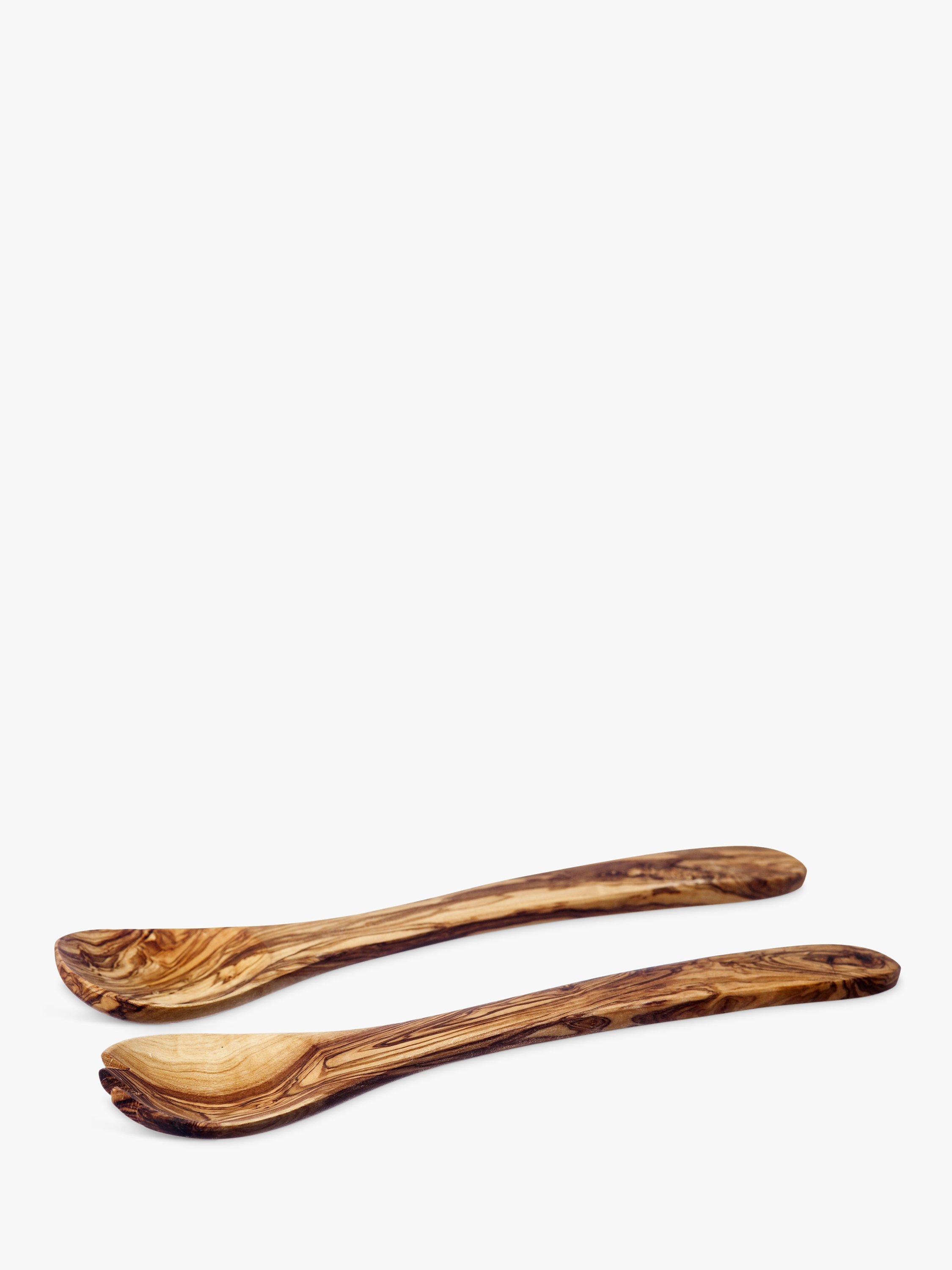 Selbrae House Olive Wood Salad Server Set, Natural