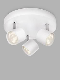 Philips Star LED Triple Spotlight, White, White