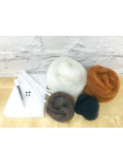 The Crafty Kit Company Sleepy Fox Needle Felting Kit - view 2, 