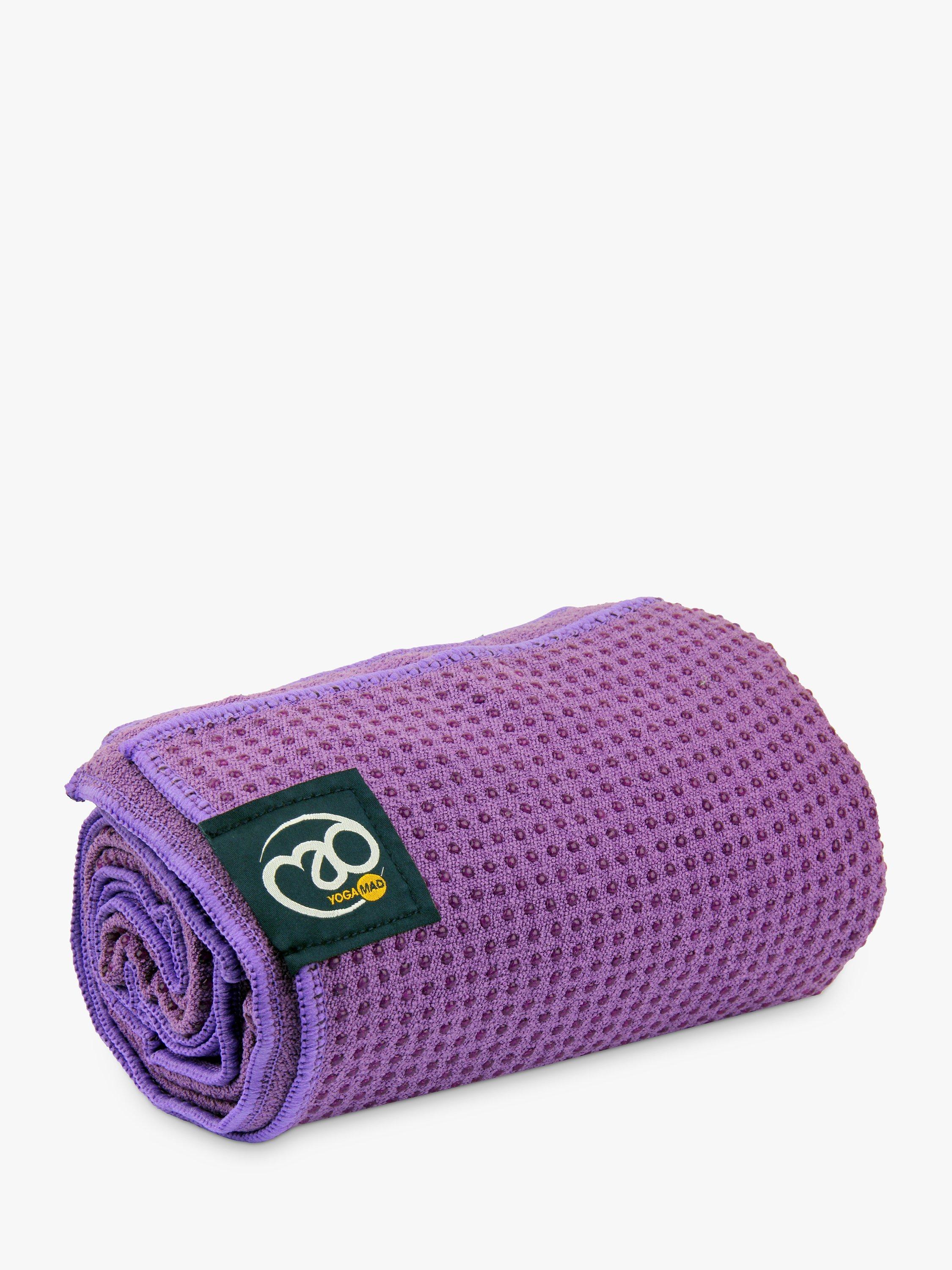 Fitness-Mad Grip Dot Yoga Towel, Purple