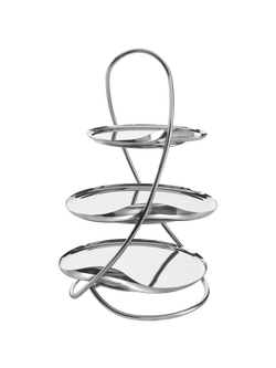 Robert Welch Drift 3 Tier Cake Stand, Silver