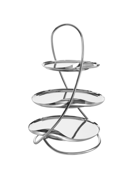 Robert Welch Drift 3 Tier Cake Stand, Silver