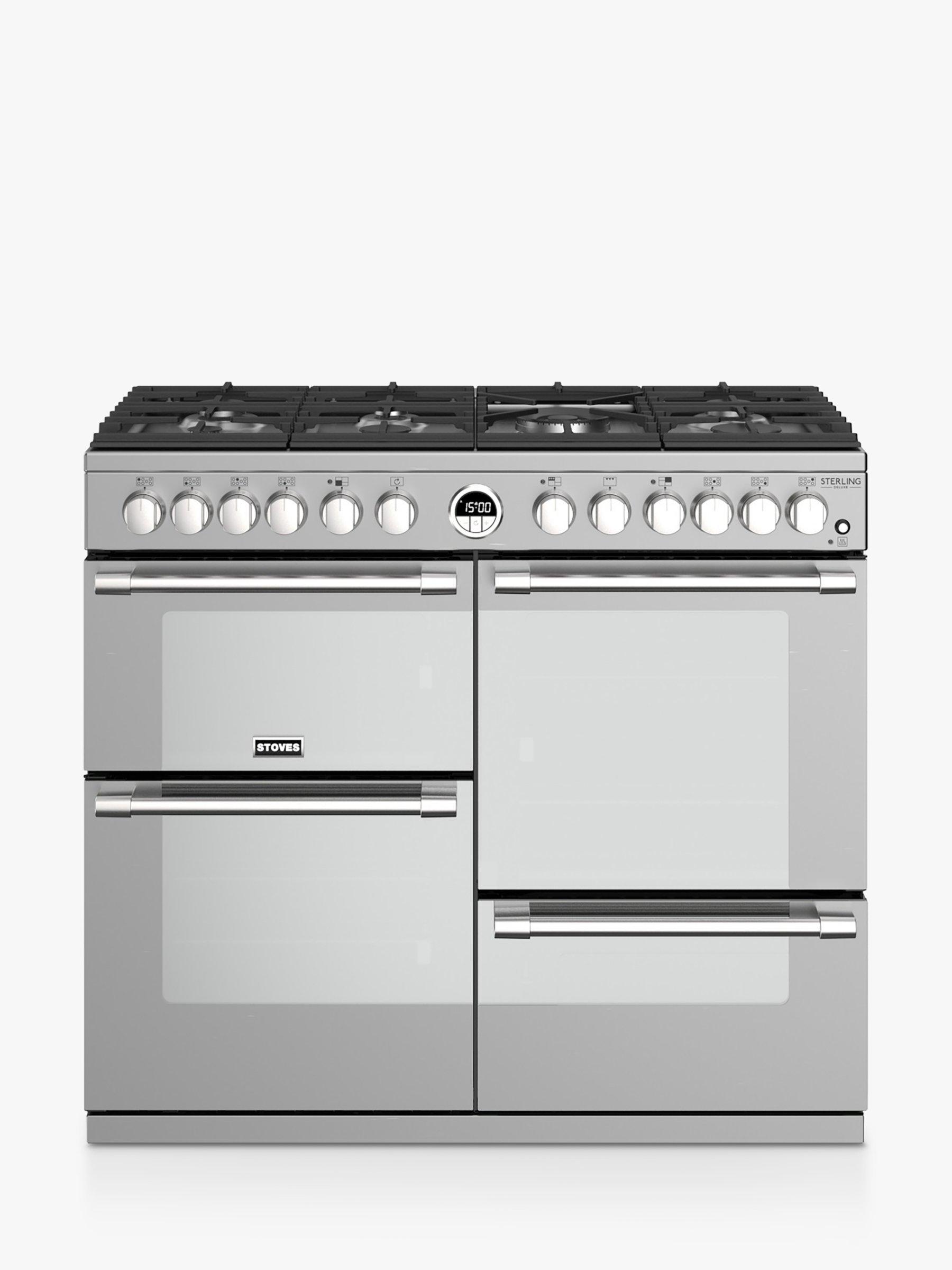 Stoves Sterling Deluxe S1000DF Range Cooker, Stainless Steel