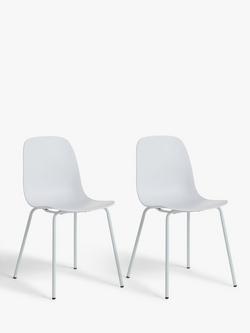 John Lewis Whitby Dining Chairs, Set of 2, White
