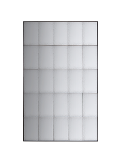 Gallery Direct Bastien Antiqued Glass Rectangular Mirror, 160 x 100cm, Metallic, Metallic