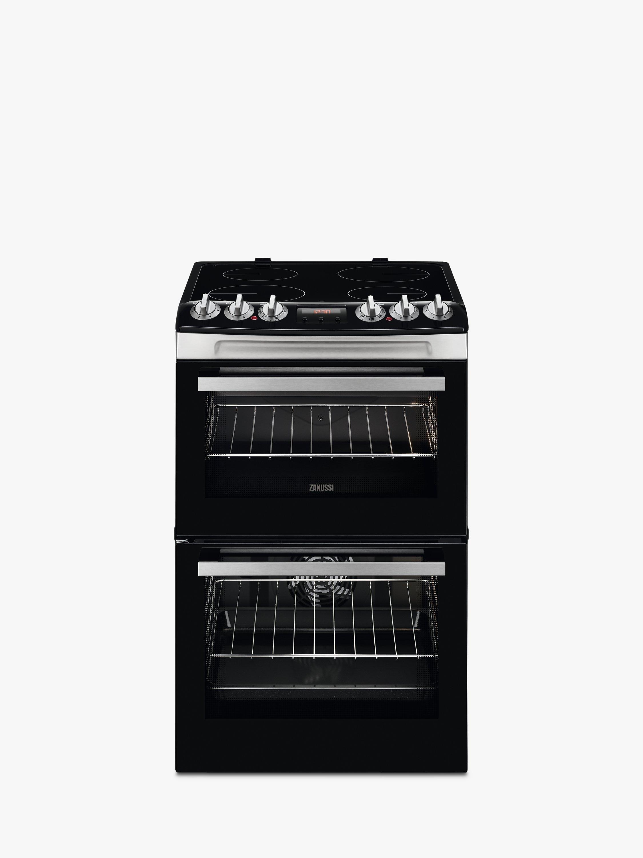 Zanussi ZCV46250XA Electric Hob Double Cooker, Black