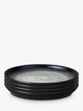 Denby Halo Stoneware Dinner Plates, Set of 4, 26cm, Black/Multi