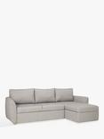 John Lewis Sansa Splayed Arm Sofa Bed with Storage, Easy Clean Chenille Teal