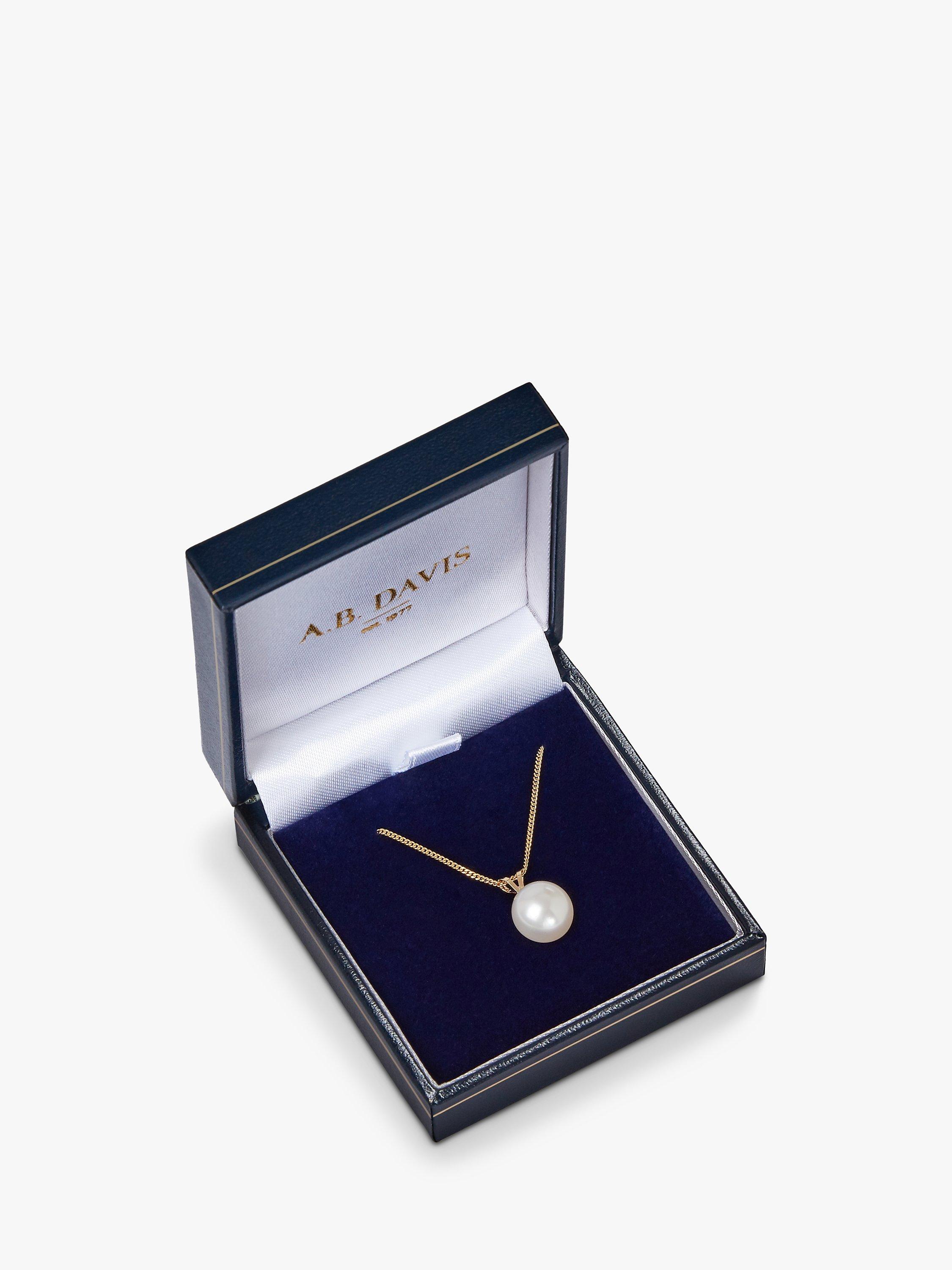 Product image 3 of 3, which shows E.W Adams 9ct Gold Freshwater Pearl Pendant Necklace, White