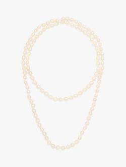 E.W Adams Opera Length Freshwater Pearl Necklace, White, White