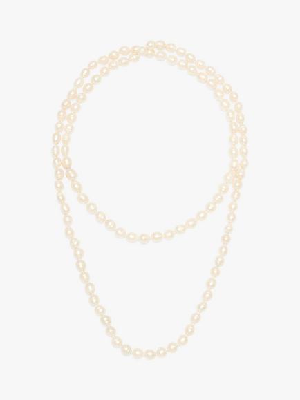 E.W Adams Opera Length Freshwater Pearl Necklace, White, White