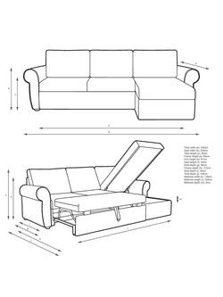 John Lewis Sansa Scroll Arm Chaise End Sofa Bed with Storage - view 2, 