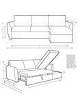 John Lewis Sansa Splayed Arm Sofa Bed with Storage