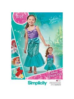 Simplicity Little Mermaid Ariel Sewing Pattern, 8725