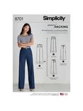 Simplicity Pattern Hacking Collection Trousers Sewing Pattern, 8701