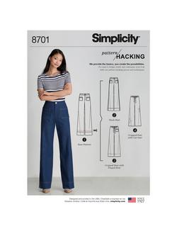 Simplicity Pattern Hacking Collection Trousers Sewing Pattern, 8701, 