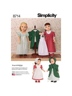 Simplicity 18" (46cm) Dolls' Clothes Sewing Pattern, 8714, 