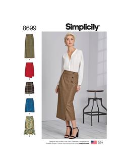 Simplicity Vintage Skirts With Length Sewing Pattern, 8699, 