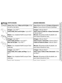 Simplicity Stuffed Toy Dragons Sewing Pattern, 8715 - view 2, 