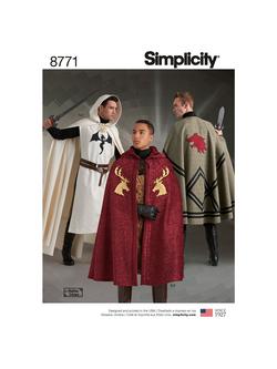Simplicity Unisex Capes Sewing Pattern, 8771, One Size, 