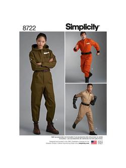 Simplicity Misses' Men's Teen's Costume Sewing Pattern, 8722, XS-XL, 