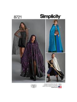 Simplicity Misses' Capes Sewing Pattern, 8721, 