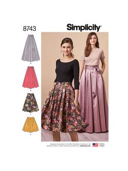 Simplicity Misses' Pleated Skirts Sewing Pattern, 8743, 