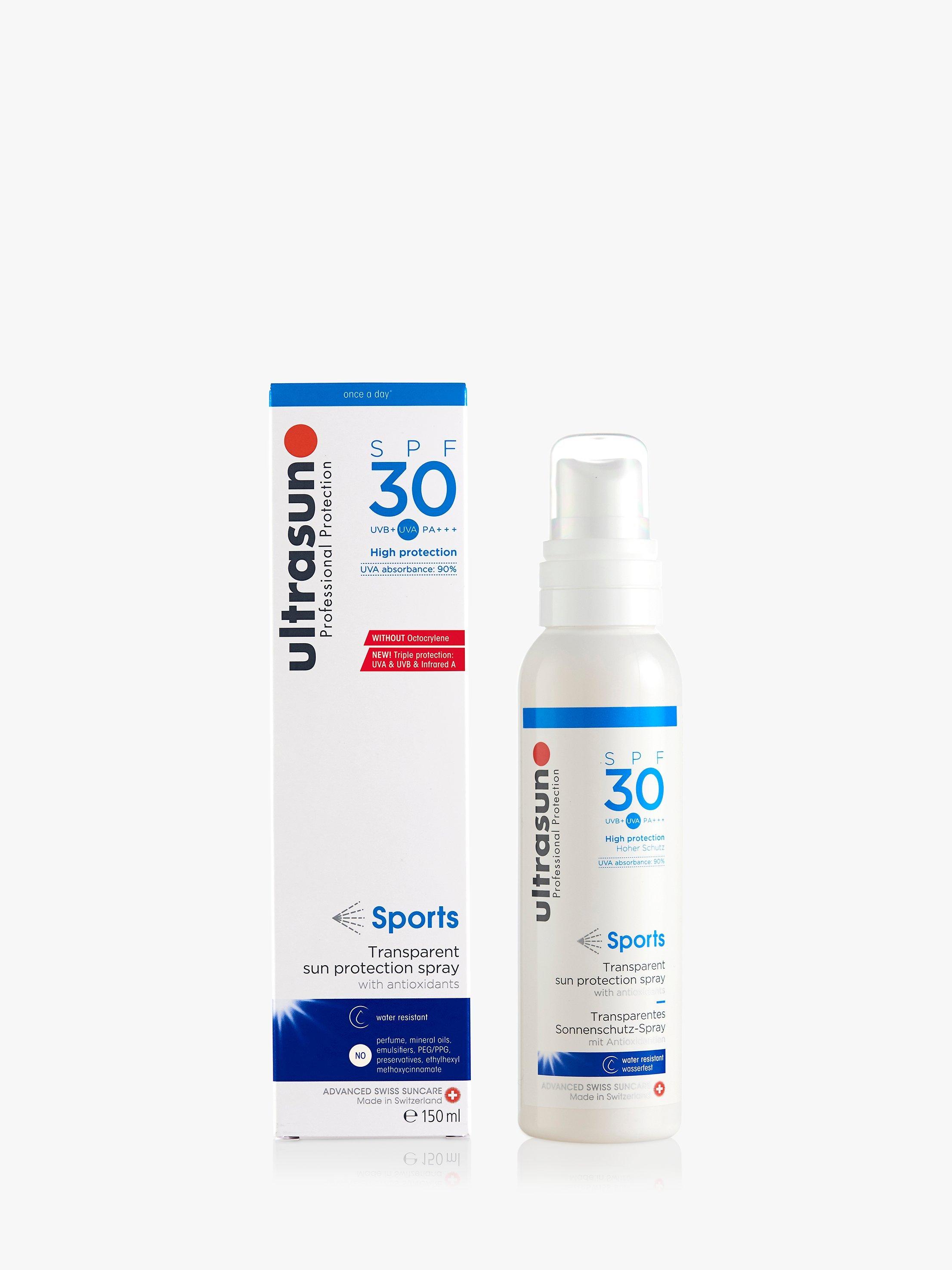 Product image 1 of 4, which shows Ultrasun Sports Spray SPF 30, 150ml