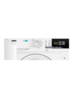 Zanussi Z814W85BI Integrated Washing Machine, 8kg Load, 1400rpm Spin, White - view 2, White