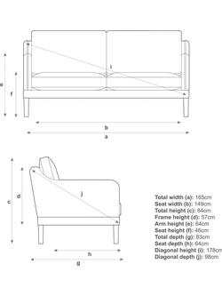 John Lewis ANYDAY Sweep Medium 2 Seater Sofa, Light Leg - view 2, Brushed Tweed Grey