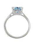 E.W Adams 9ct Gold Cushion Cocktail Ring, Aquamarine