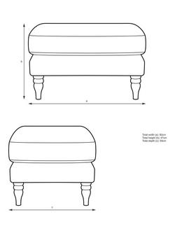 John Lewis Camber Footstool - view 2, 