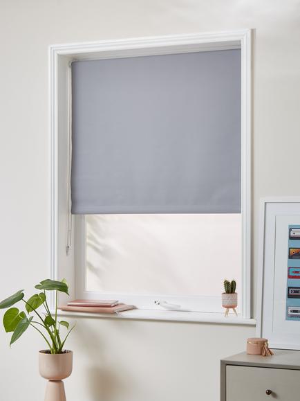 John Lewis Blackout/Thermal Roller Blind - view 2, Grey