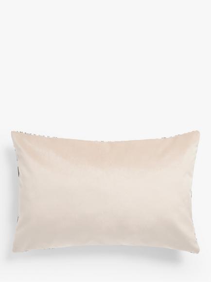 John Lewis Revina Teardrop Velvet Cushion - view 2, White