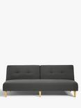John Lewis ANYDAY Clapton Fixed Back Small Double Sofa Bed, Light Leg, Fraser Steel
