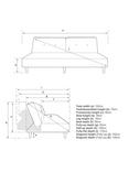 John Lewis ANYDAY Clapton Fixed Back Small Double Sofa Bed, Light Leg, Fraser Steel