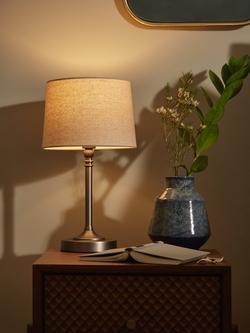 John Lewis Isabel Touch Table Lamp - view 2, Pewter