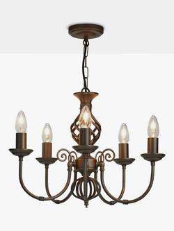 John Lewis Malik Chandelier Ceiling Light, Nickel