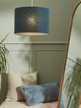 John Lewis Sophia Pure Linen Drum Lampshade, Teal
