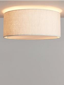John Lewis Alice Semi Flush Ceiling Light, Natural, Natural