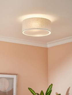 John Lewis Alice Semi Flush Ceiling Light, Natural - view 2, Natural