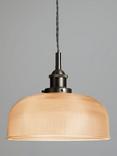 John Lewis Ezra Prismatic Glass Ceiling Light, Brushed Pewter