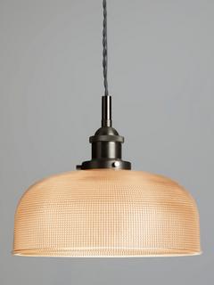 John Lewis Ezra Prismatic Glass Ceiling Light, Brushed Pewter