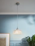 John Lewis Ezra Prismatic Glass Ceiling Light, Brushed Pewter