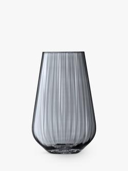 LSA International Lantern Vase, H28cm, Zinc Lustre, Zinc Lustre
